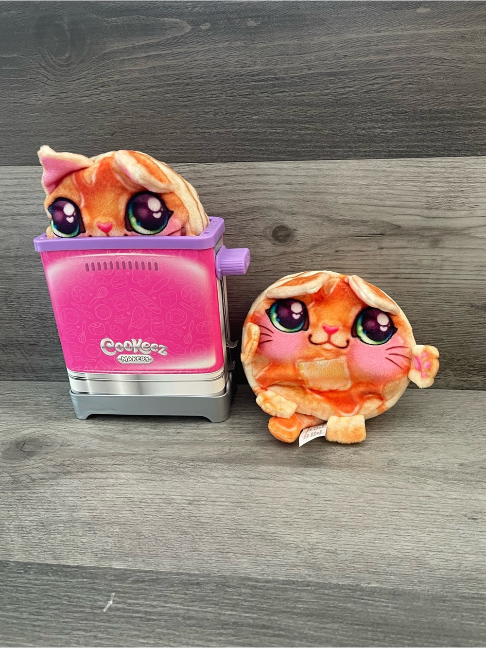 Moose Cookeez Makery Toasty Treatz Kitty Cat Toast Scented Plush (2) w/ Toaster